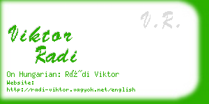 viktor radi business card